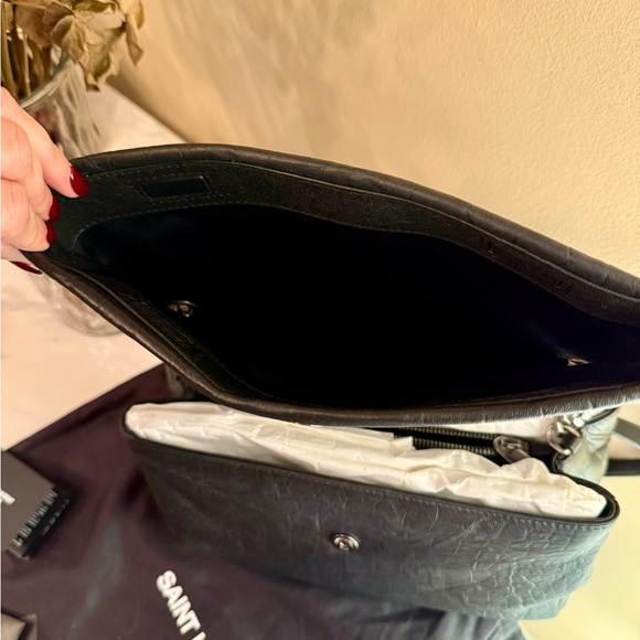 NWT! Authentic SAINT LAURENT Crocodile West Hollywood-Calfskin leather - Picture 6 of 12